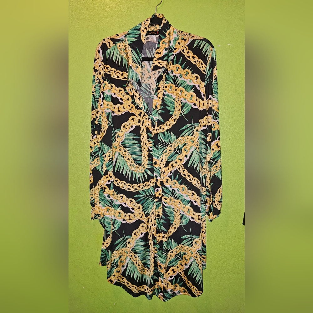 Chain Print Mini Dress